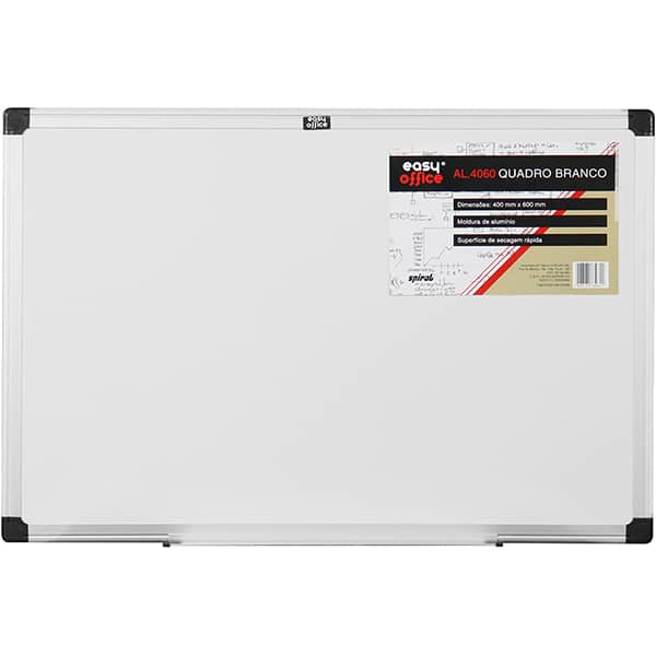 Quadro branco 60x40 moldura aluminio AL-4060 Easy Office PT 1 UN