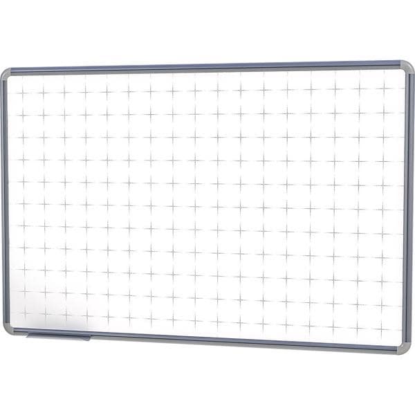 Quadro branco 90x60 moldura aluminio quadriculado 9046 Stalo PT 1 UN