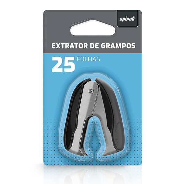 Extrator de grampo para 25 folhas, Preto, 2746, Spiral - CX 1 UN