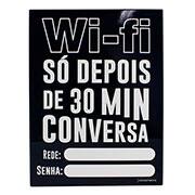 Painel metálico 26x19 Wi-Fi 30 min 81848 Zona Criativa PT 1 UN Painel metálico 26x19 Wi-Fi 30 min 81848 Zona Criativa PT 1 UN