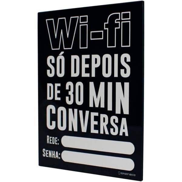 Painel metálico 26x19 Wi-Fi 30 min 81848 Zona Criativa PT 1 UN