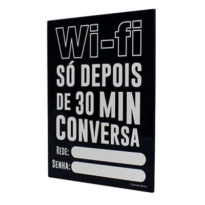 Painel metálico 26x19 Wi-Fi 30 min 81848 Zona Criativa PT 1 UN