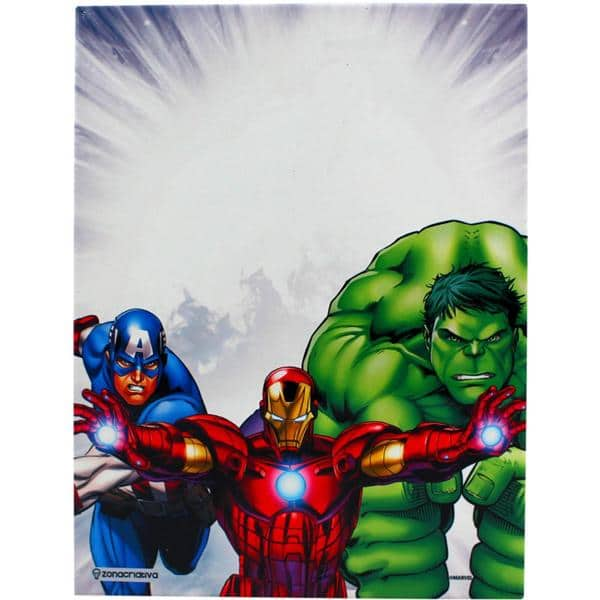 Painel metálico 26x19 Vingadores Avengers Marvel 10081876 Zona Criativa - PT 1 UN