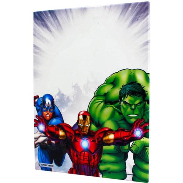 Painel metálico 26x19 Vingadores Avengers Marvel 10081876 Zona Criativa - PT 1 UN