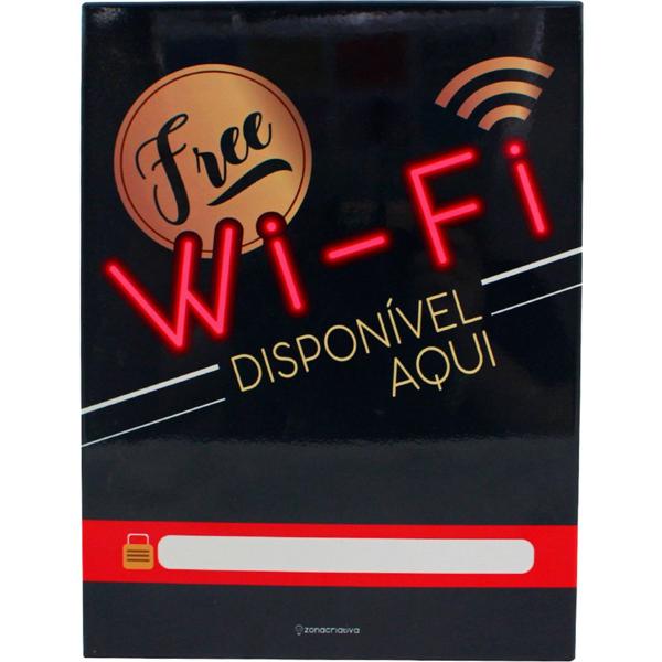 Painel metálico 26x19 Wi-fi Disponí. 81846 Zona Criativa PT 1 UN