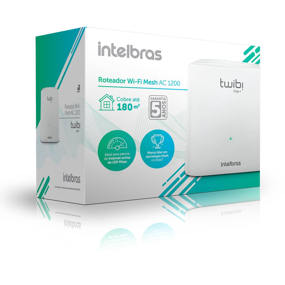 Roteador Mesh Twibi Giga+, 1200Mbps, 4750078, Intelbras - CX 1 UN