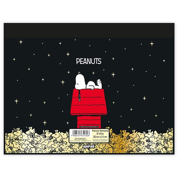 Planner de Mesa Semanal 60 Folhas, Snoopy, 2751303, Spiral Sno - PT 1 UN Planner de Mesa Semanal 60 Folhas, Snoopy, 2751303, Spiral Sno - PT 1 UN