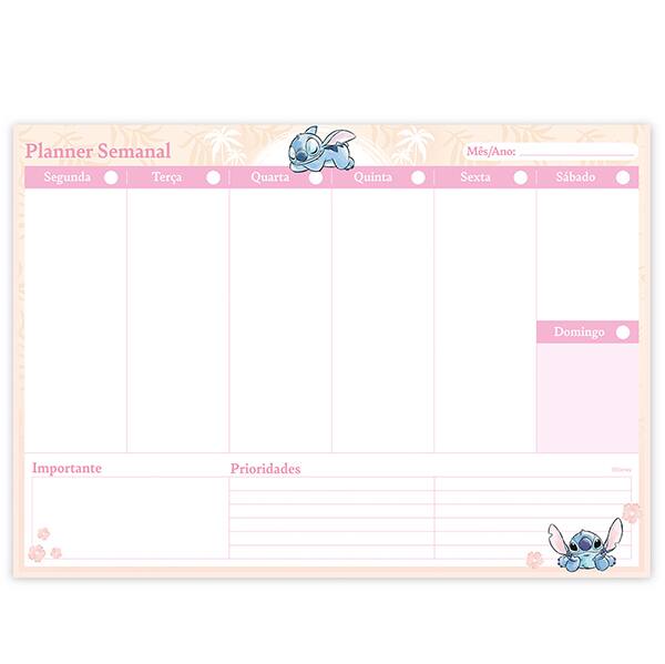 Planner semanal 214x280mm 60fls Stitch 2635754 Spiral Ds PT 1 UN