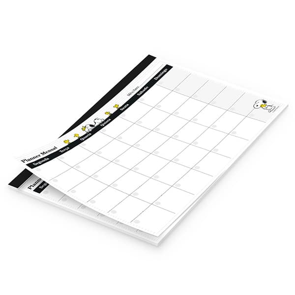 Planner mensal 214x280mm 24fls Snoopy 2635709 Spiral Sno PT 1 UN