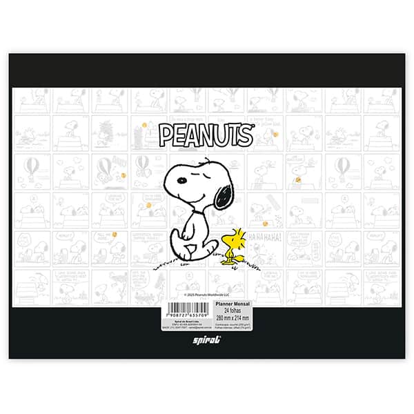 Planner mensal 214x280mm 24fls Snoopy 2635709 Spiral Sno PT 1 UN
