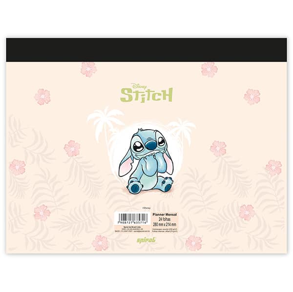 Planner mensal 214x280mm 24fls Stitch 2635716 Spiral Ds PT 1 UN