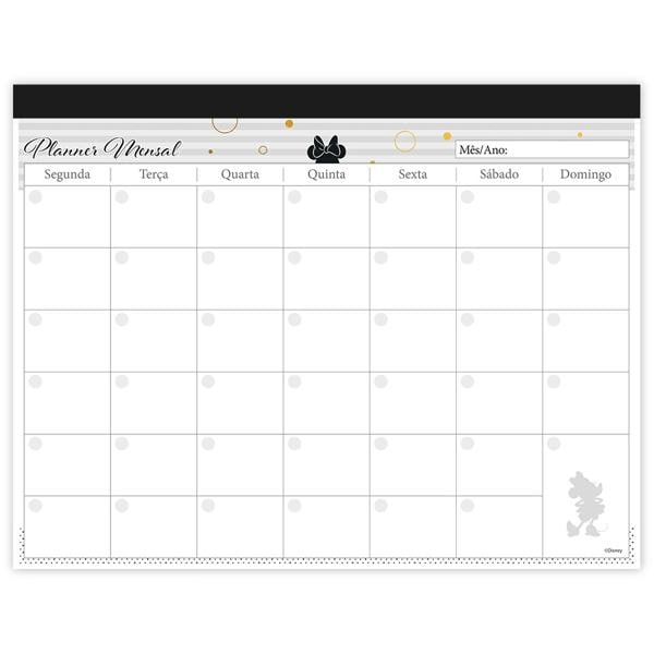 Planner Mensal, 214 X 280mm, 24 Folhas, Disney Minnie Pb, 2270135, Spiral - PT 1 UN