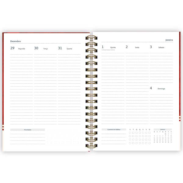 Planner colegial 174x240mm HP Charms c/esp. 2635761 Spiral Hpc PT 1 UN