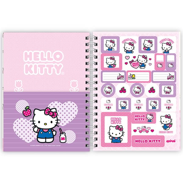 Planner Colegial 2026 Hello Kitty, 80 Folhas com espiral, 2636263, Spiral Hki - PT 1 UN