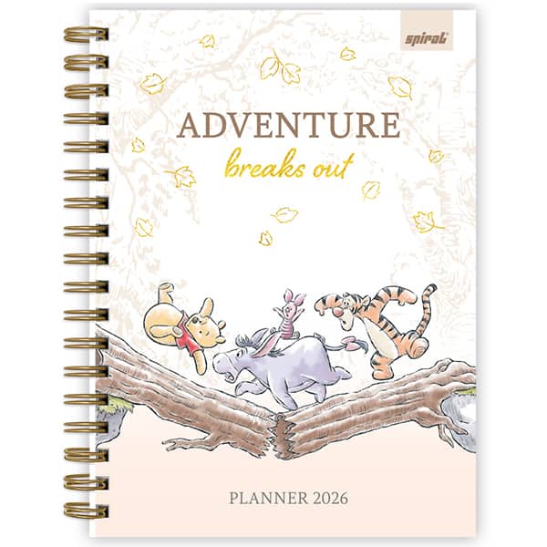 Planner Colegial 2026, Pooh, 80 Folhas com espiral, 2635778, Spiral Pooh - PT 1 UN