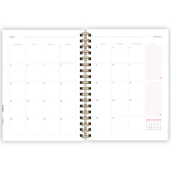 Planner Colegial 2026, Pooh, 80 Folhas com espiral, 2635778, Spiral Pooh - PT 1 UN
