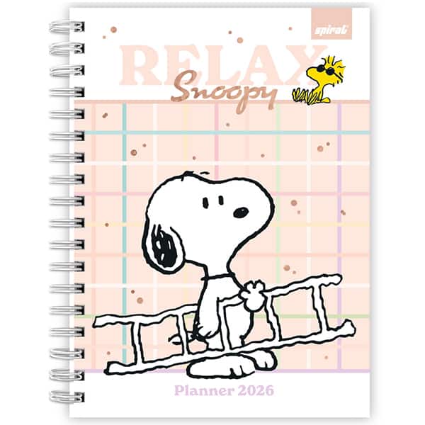 Planner colegial 174x240mm Snoopy c/espiral 2635785 Spiral Sno PT 1 UN