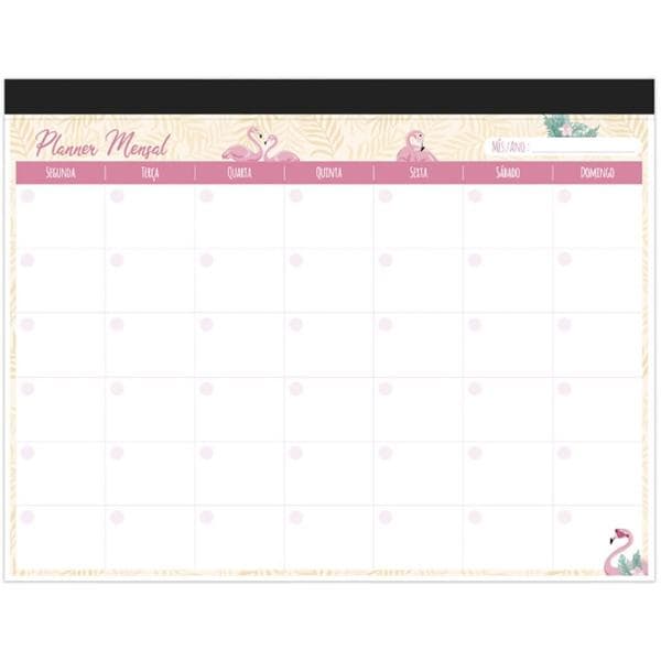 Planner mensal Flamingo, 24 folhas, 2332072, Spiral Ten - PT 1 UN