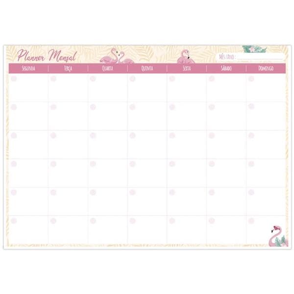 Planner mensal Flamingo, 24 folhas, 2332072, Spiral Ten - PT 1 UN