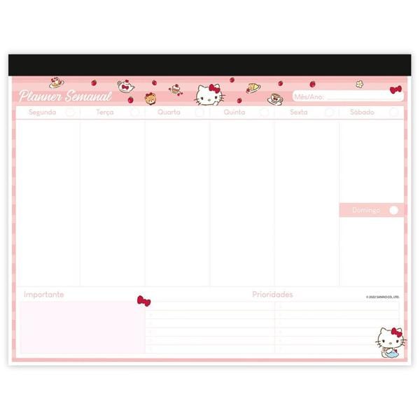 Planner semanal Hello Kitty, 60 folhas, 2332102, Spiral Hki - PT 1 UN