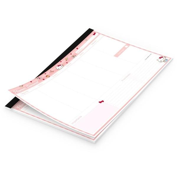 Planner semanal Hello Kitty, 60 folhas, 2332102, Spiral Hki - PT 1 UN