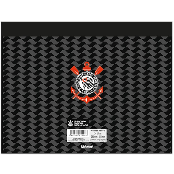 Planner de Mesa Mensal, 24 folhas, Corinthians, 2515046, Spiral Sccp - PT 1 UN