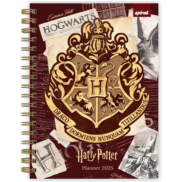 Planner Colegial 2025, Harry Potter, 80 folhas, com espiral, 2518146, Spiral Hpc- PT 1 UN