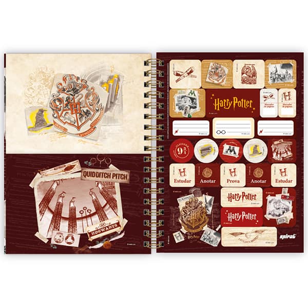 Planner Colegial 2025, Harry Potter, 80 folhas, com espiral, 2518146, Spiral Hpc- PT 1 UN