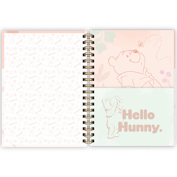 Planner Colegial 2025, Ursinho Pooh, 80 folhas, com espiral, 2518184, Spiral Pooh - PT 1 UN