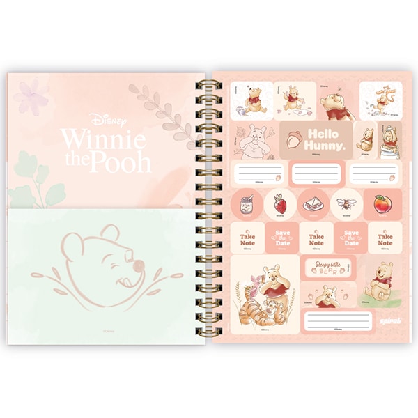 Planner Colegial 2025, Ursinho Pooh, 80 folhas, com espiral, 2518184, Spiral Pooh - PT 1 UN