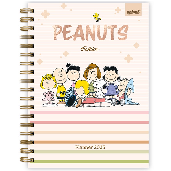 Planner Colegial 2025, Snoopy, 80 folhas, com espiral, 2518191, Spiral Sno - PT 1 UN