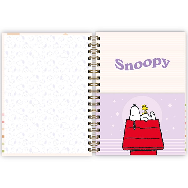 Planner Colegial 2025, Snoopy, 80 folhas, com espiral, 2518191, Spiral Sno - PT 1 UN