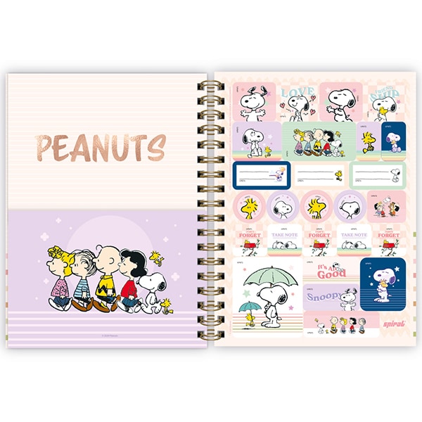 Planner Colegial 2025, Snoopy, 80 folhas, com espiral, 2518191, Spiral Sno - PT 1 UN