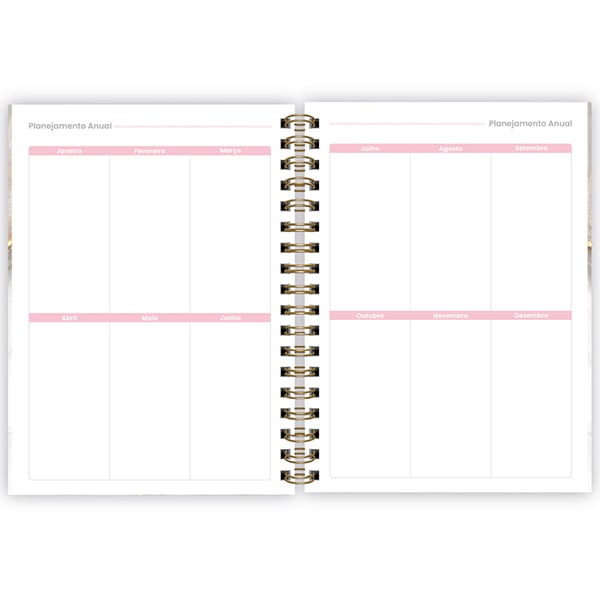 Planner Colegial 2025, Marmo, 80 folhas, com espiral, 2518177, Spiral Mrm - PT 1 UN