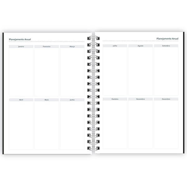 Planner Colegial 2025, Lumi Preto, 80 folhas, com espiral, 2518153, Spiral Lumi - PT 1 UN