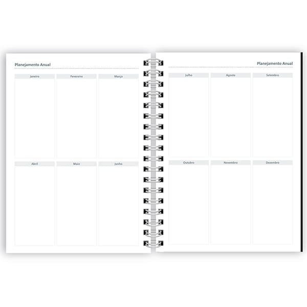 Planner Colegial 2025, Lumi Branco, 80 folhas, com espiral, 2518160, Spiral Lumi - PT 1 UN