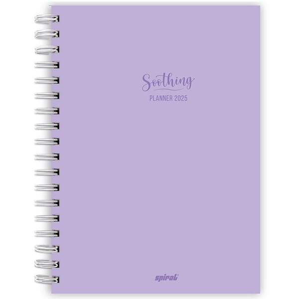 Planner Colegial 2025, Soothing Lilás, 80 folhas, com espiral, 2518221, Spiral Soot - PT 1 UN