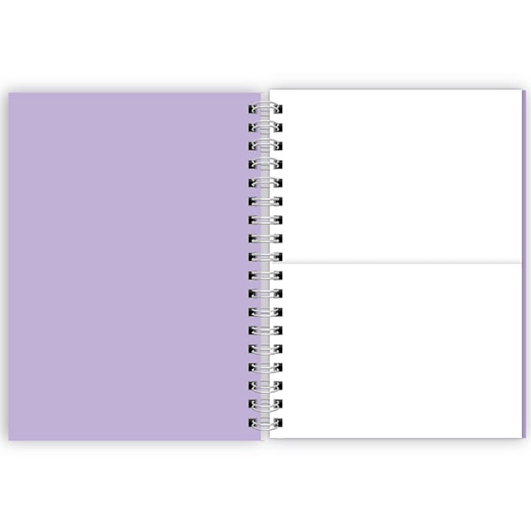 Planner 2025 Colegial Soothing Lilás Pastel, com 80 folhas Spiral - PT 1 UN