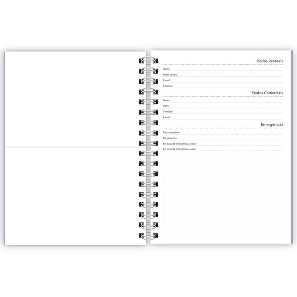 Planner 2025 Colegial Soothing Lilás Pastel, com 80 folhas Spiral - PT 1 UN