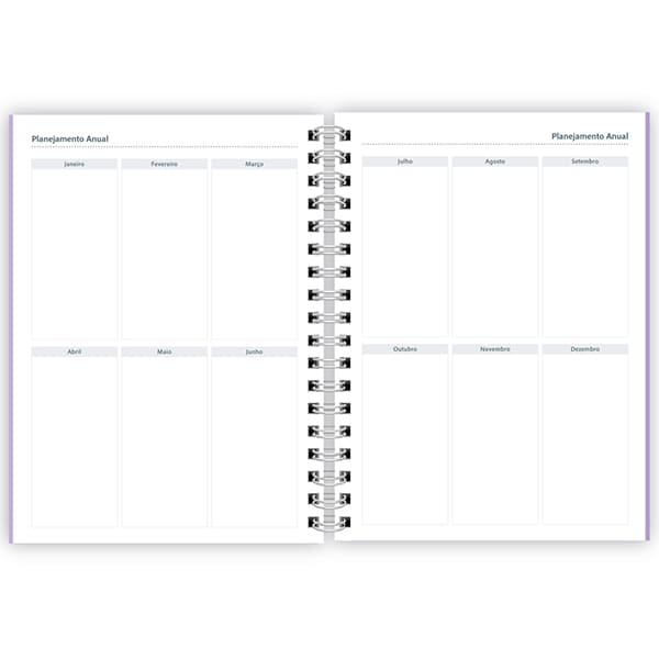 Planner Colegial 2025, Soothing Lilás, 80 folhas, com espiral, 2518221, Spiral Soot - PT 1 UN