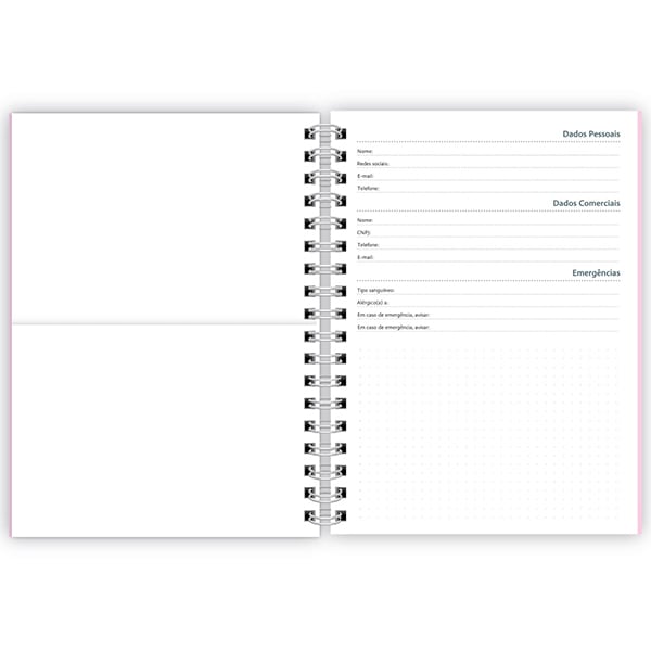 Planner Colegial 2025, Soothing Rosa, 80 folhas, com espiral, 2518214, Spiral Soot - PT 1 UN