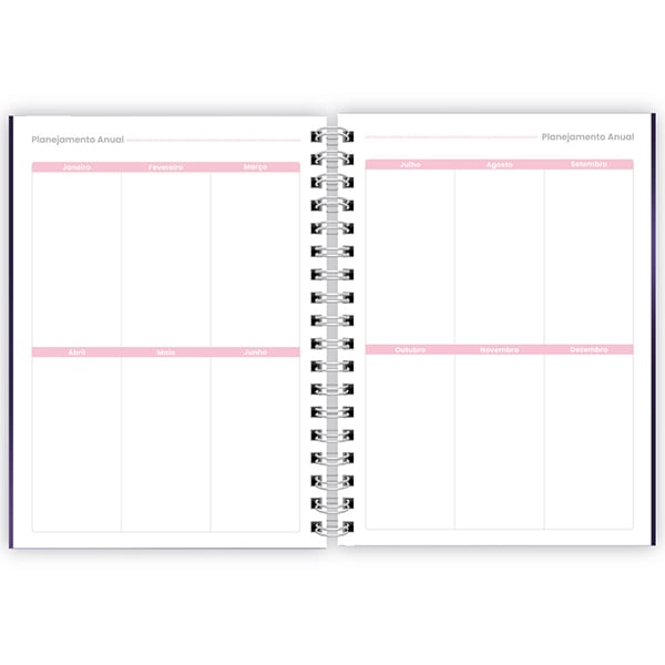 Planner Colegial 2025, Flutter, 80 folhas, com espiral, 2518139, Spiral Flu - PT 1 UN