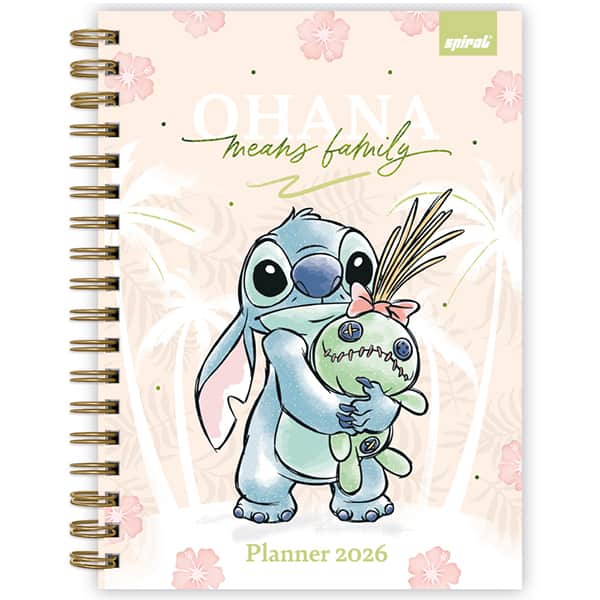 Planner colegial 174x240mm Stitch c/espiral 2635792 Spiral Ds PT 1 UN