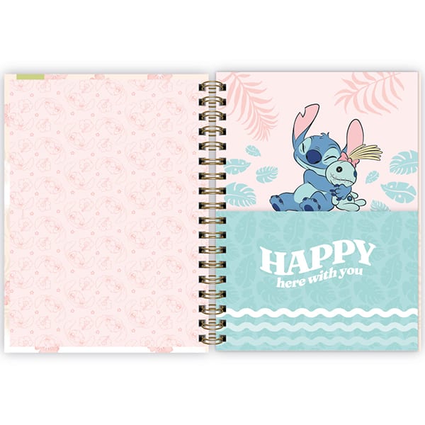 Planner colegial 174x240mm Stitch c/espiral 2635792 Spiral Ds PT 1 UN