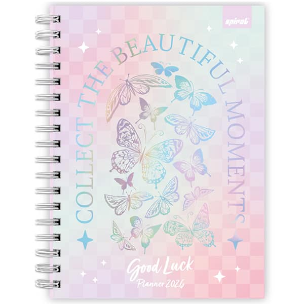 Planner colegial 174x240mm Flutter c/espiral 2635235 Spiral Flu PT 1 UN