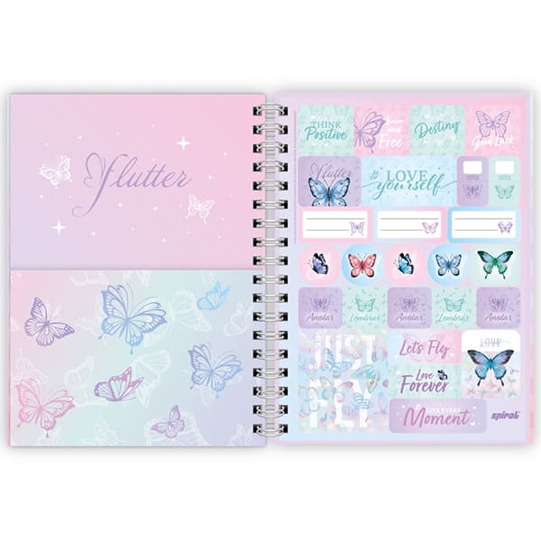 Planner colegial 174x240mm Flutter c/espiral 2635235 Spiral Flu PT 1 UN