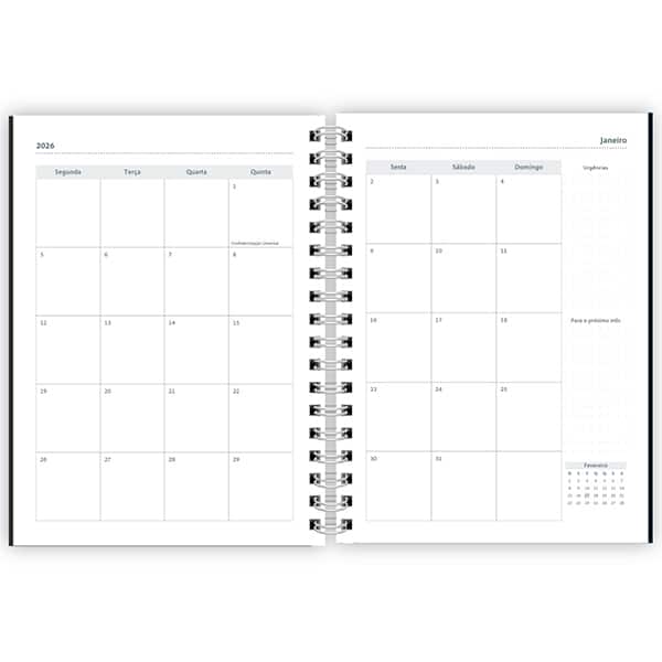 Planner colegial 174x240mm Lumi pt c/espiral 2633811 Spiral Lumi PT 1 UN