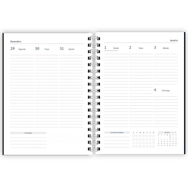 Planner colegial 174x240mm Lumi pt c/espiral 2633811 Spiral Lumi PT 1 UN