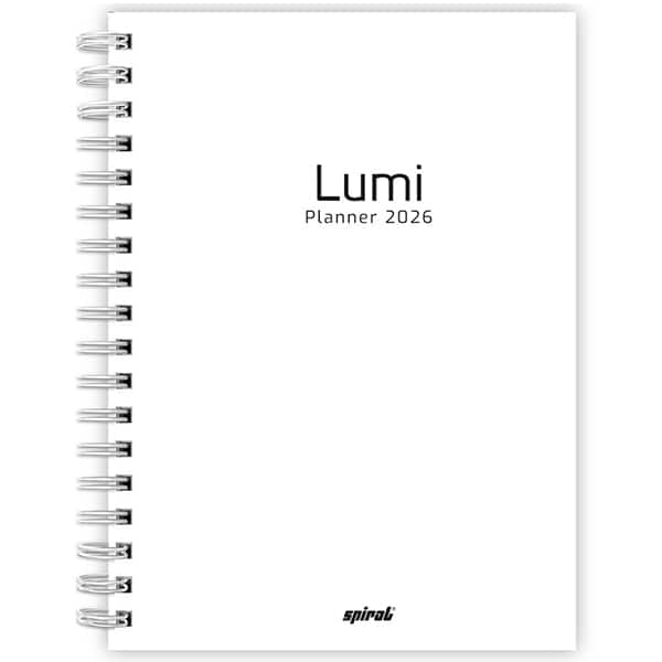 Planner colegial 174x240mm Lumi bc c/espiral 2633828 Spiral Lumi PT 1 UN