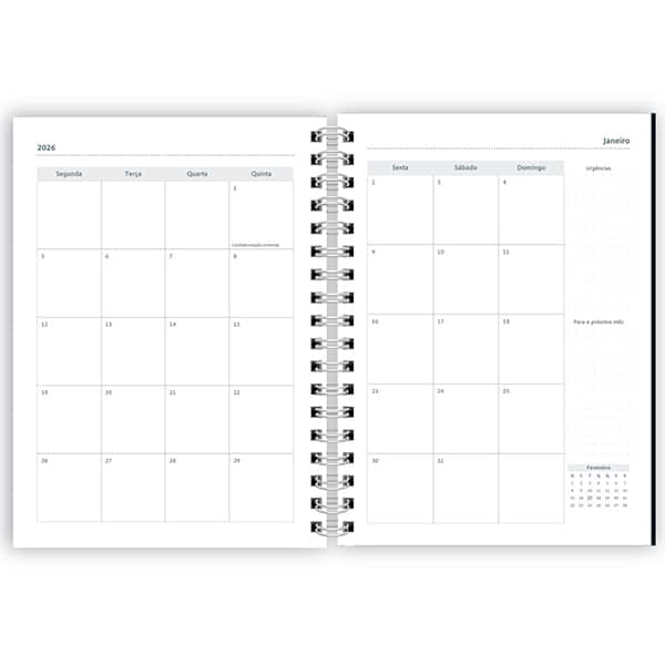 Planner colegial 174x240mm Lumi bc c/espiral 2633828 Spiral Lumi PT 1 UN
